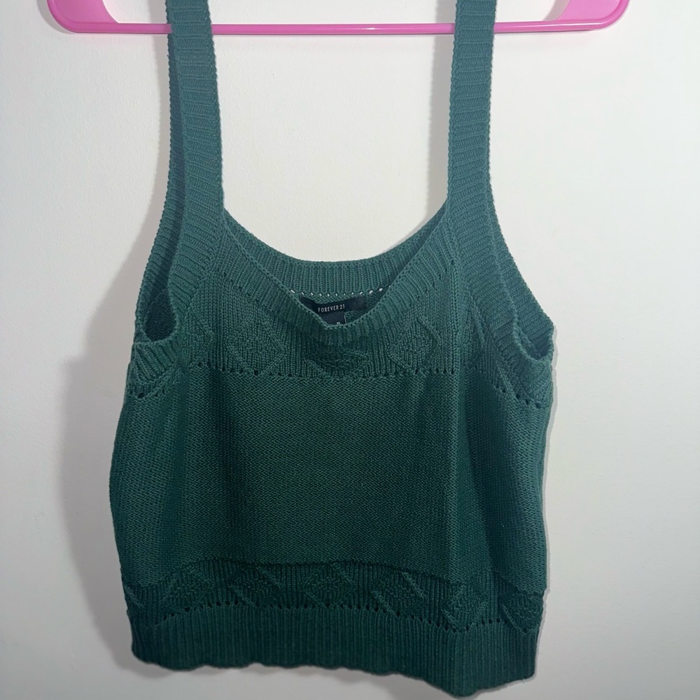 Forever 21 Green Knit Tank Top